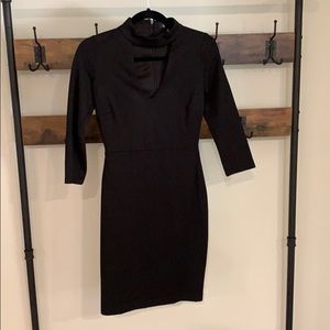 Lulus v neck chocker little black dress!